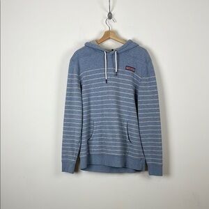 Vineyard Vine Womens L Pullover Long Sleeve Blue Striped Sweatshirt Hoodie